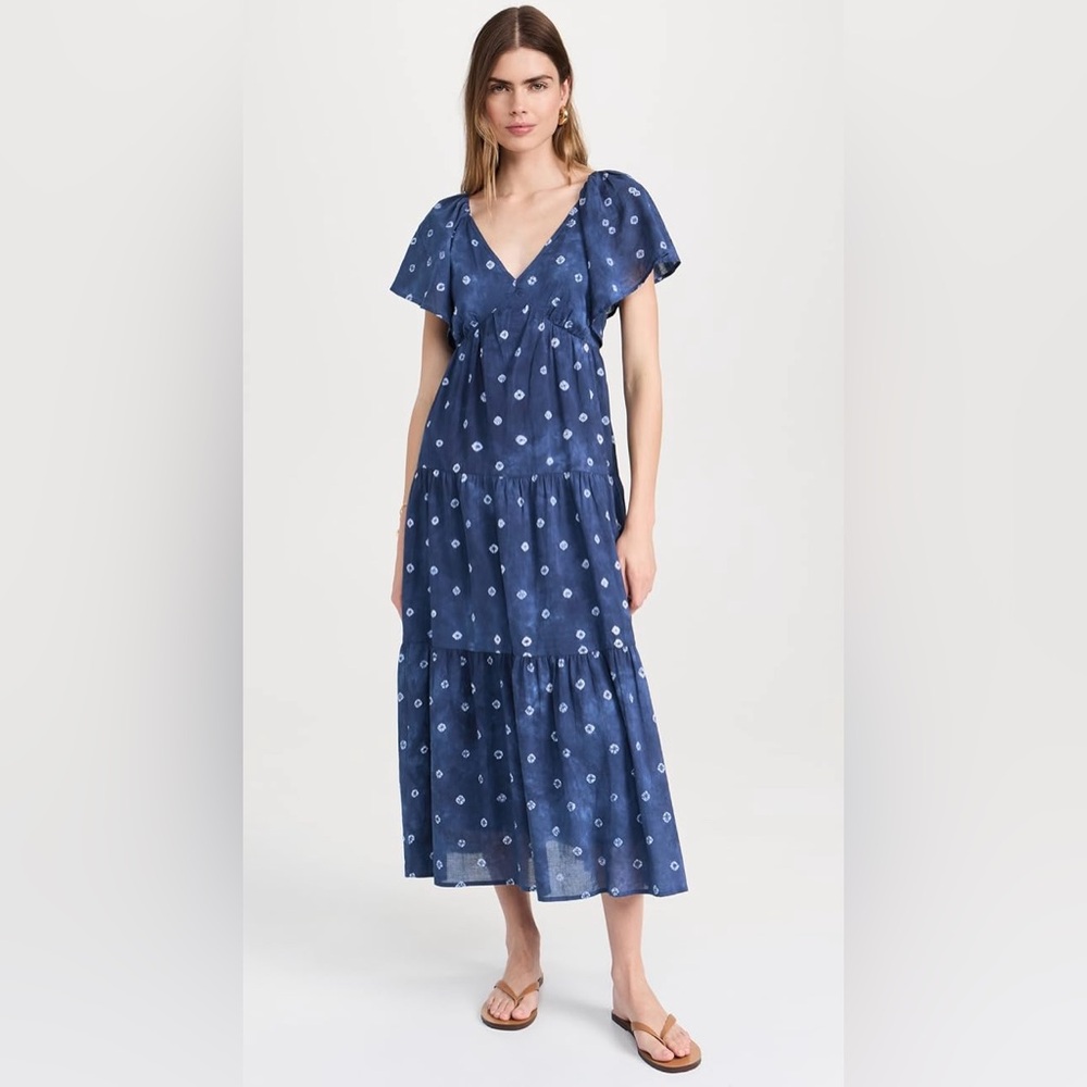 Madewell Devyn Shibori Blue Dress